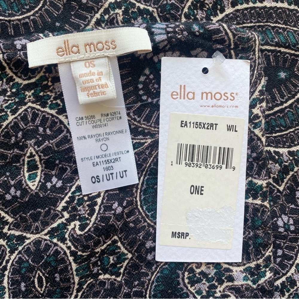 NWT Ella Moss Paisley Wrap Scarf Shawl Large Double-Sided - Picture 4 of 7